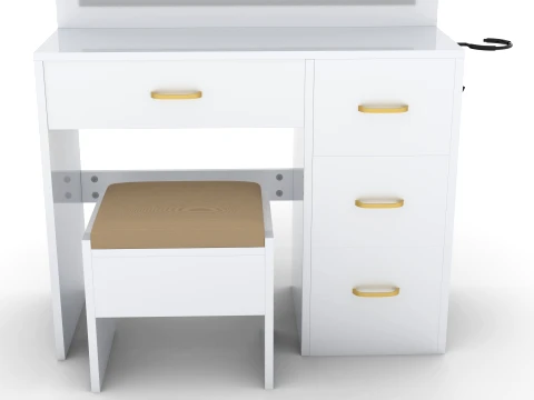 Dressing Table with Mirror 3D Model