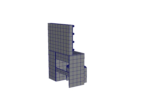 Dressing Table with Mirror 3D Model