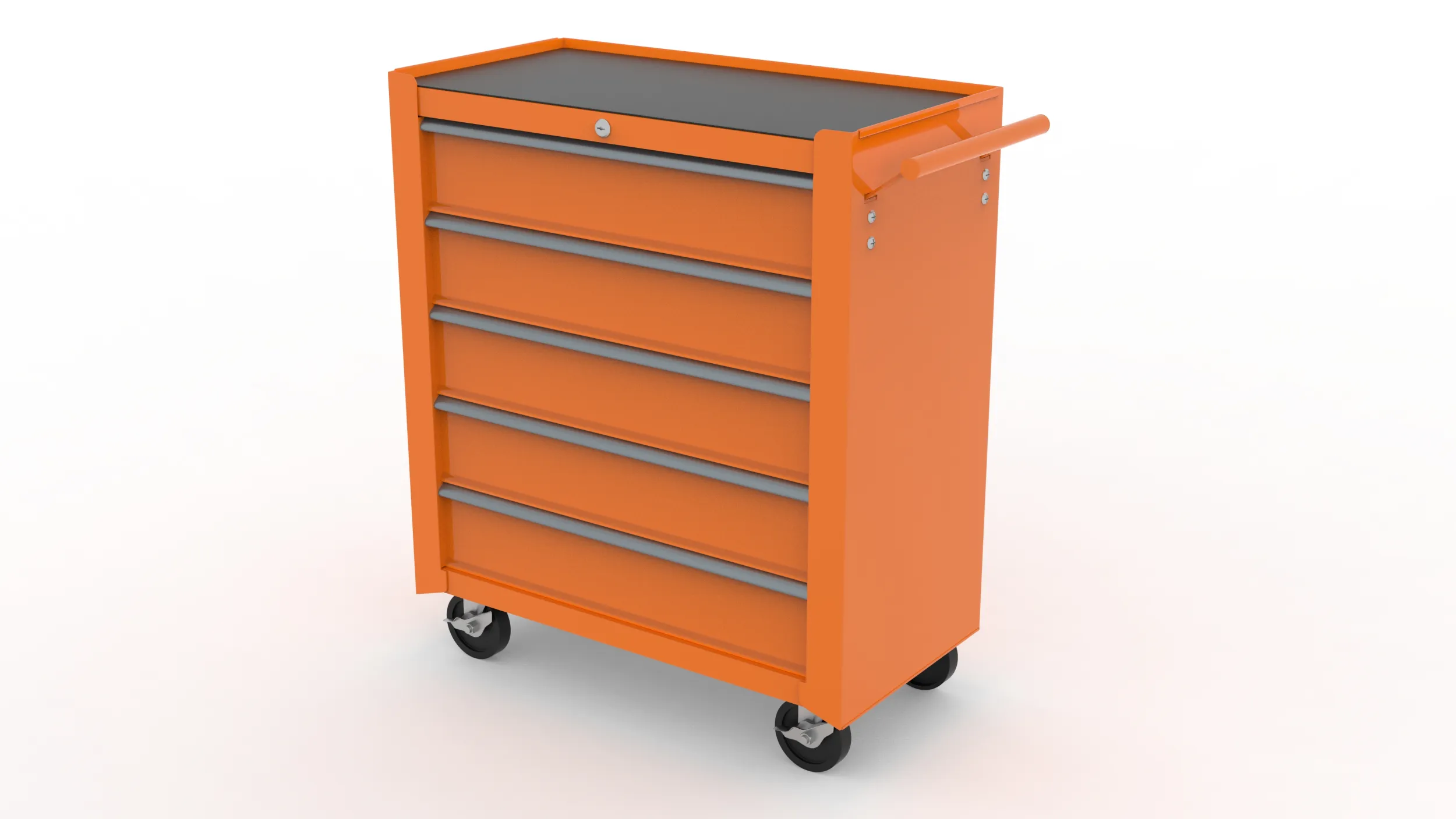 Drawer Steel Tool Cabinet 3D Model .c4d .max .obj .3ds .fbx .stl .blend
