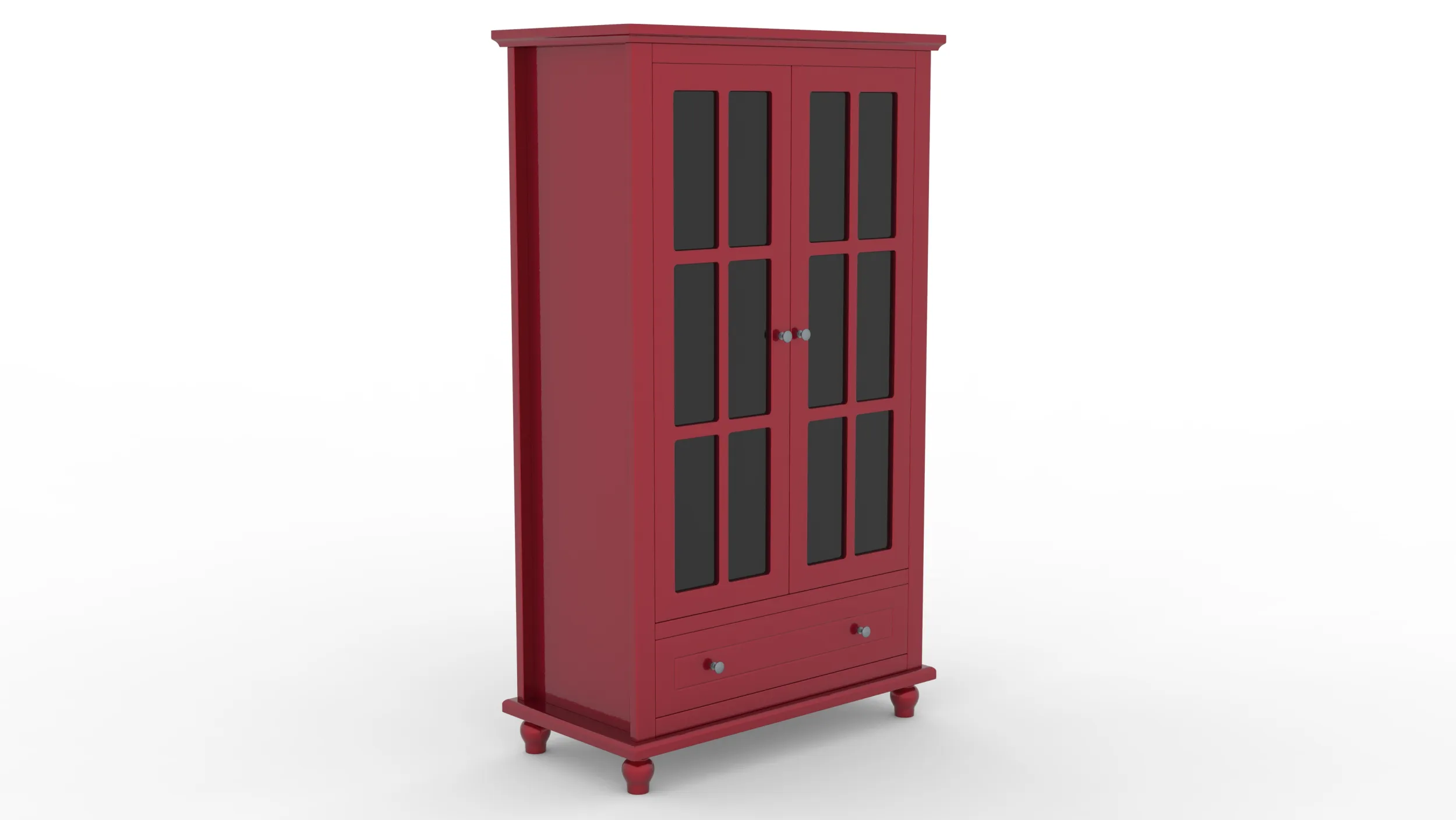 Wooden Cabinet 3D Model .c4d .max .obj .3ds .fbx .stl .blend 