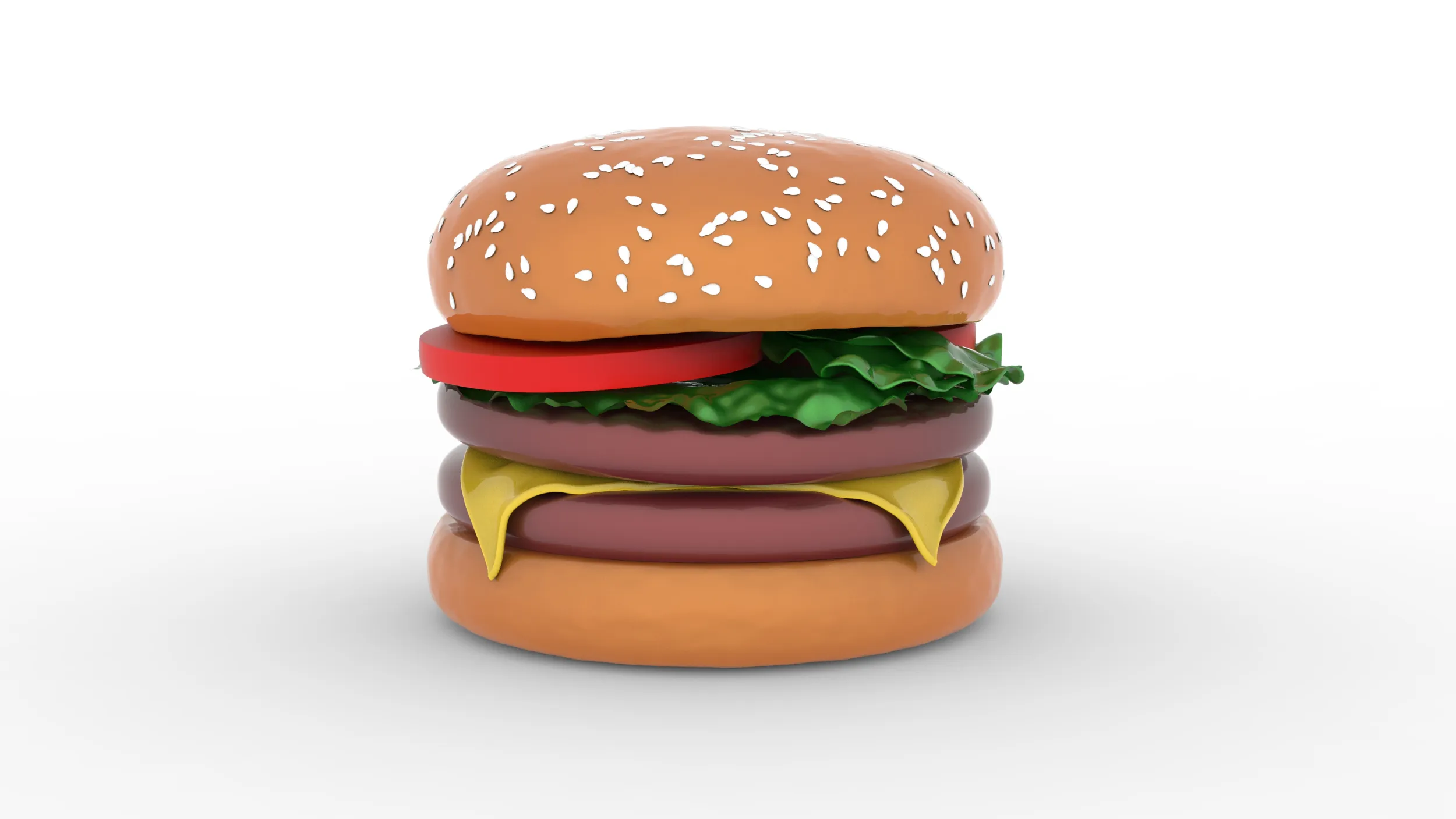 Burger 3D Model .c4d .max .obj .3ds .fbx .stl .blend 