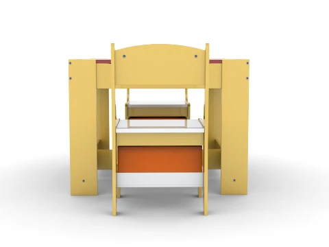 Kids Wood Table 3D Model