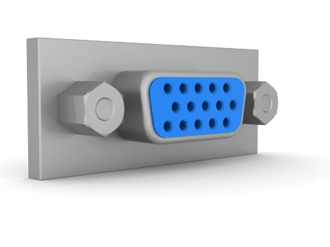 VGA Port 3D Model