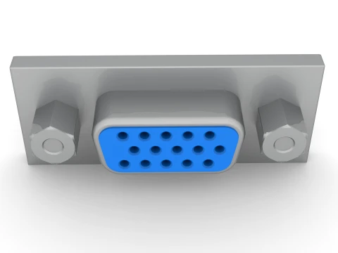VGA Port 3D Model