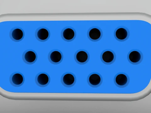 VGA Port 3D Model