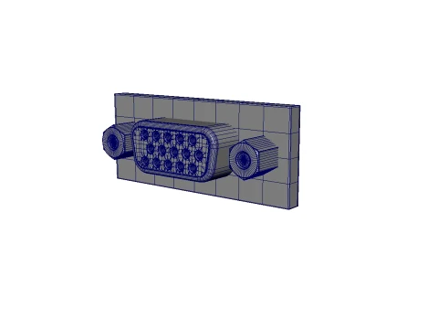 VGA Port 3D Model