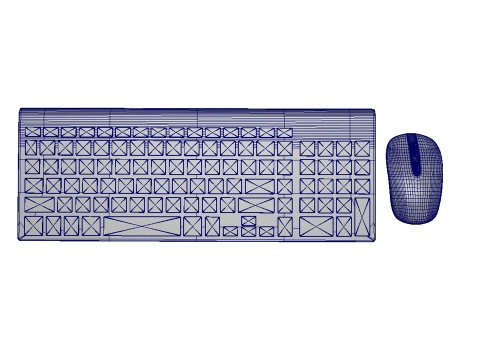 Keyboard and Mouse 3D Model