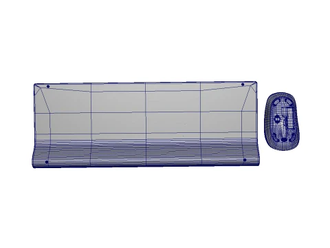 Keyboard and Mouse 3D Model