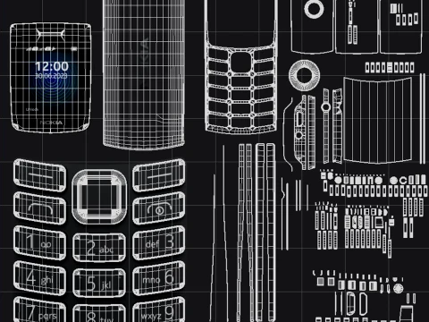 Keypad Mobile 3D Model