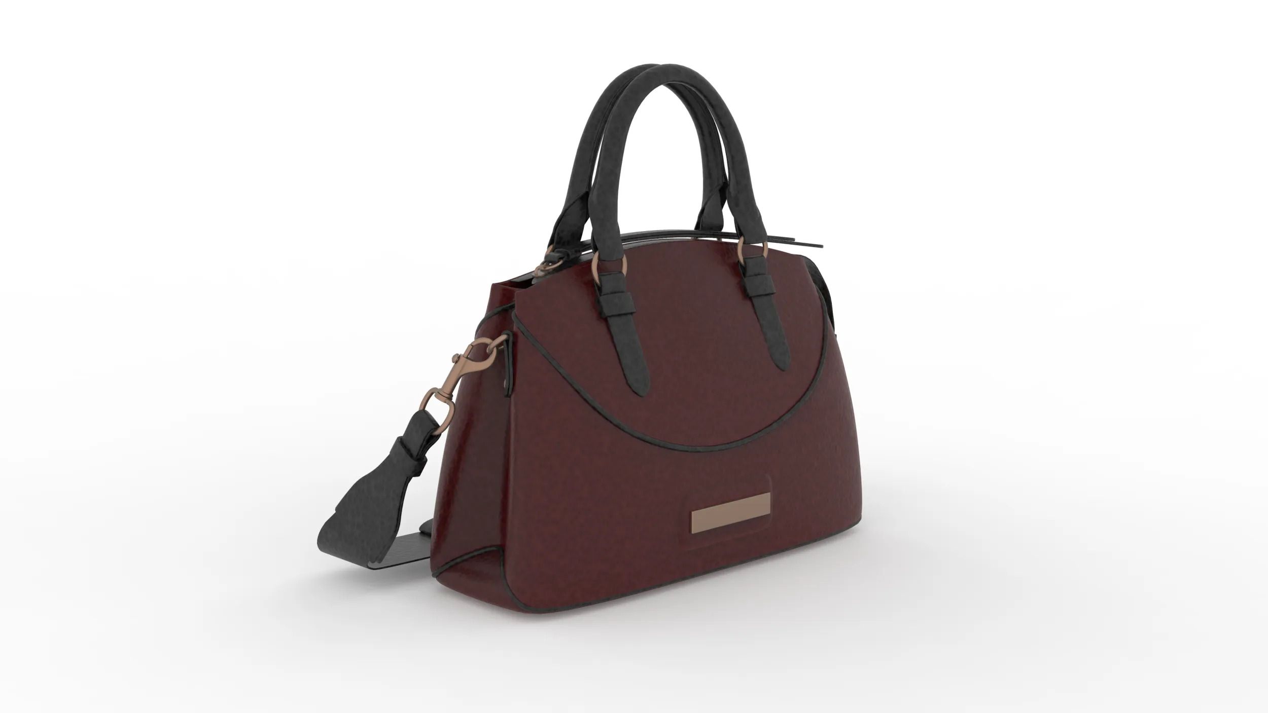 Shoulder Bag 3D Model .c4d .max .obj .3ds .fbx .stl .blend 