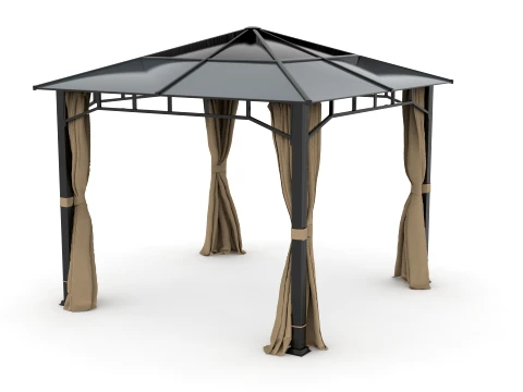 Gazebo &agrave; toit rigide Modèle 3D
