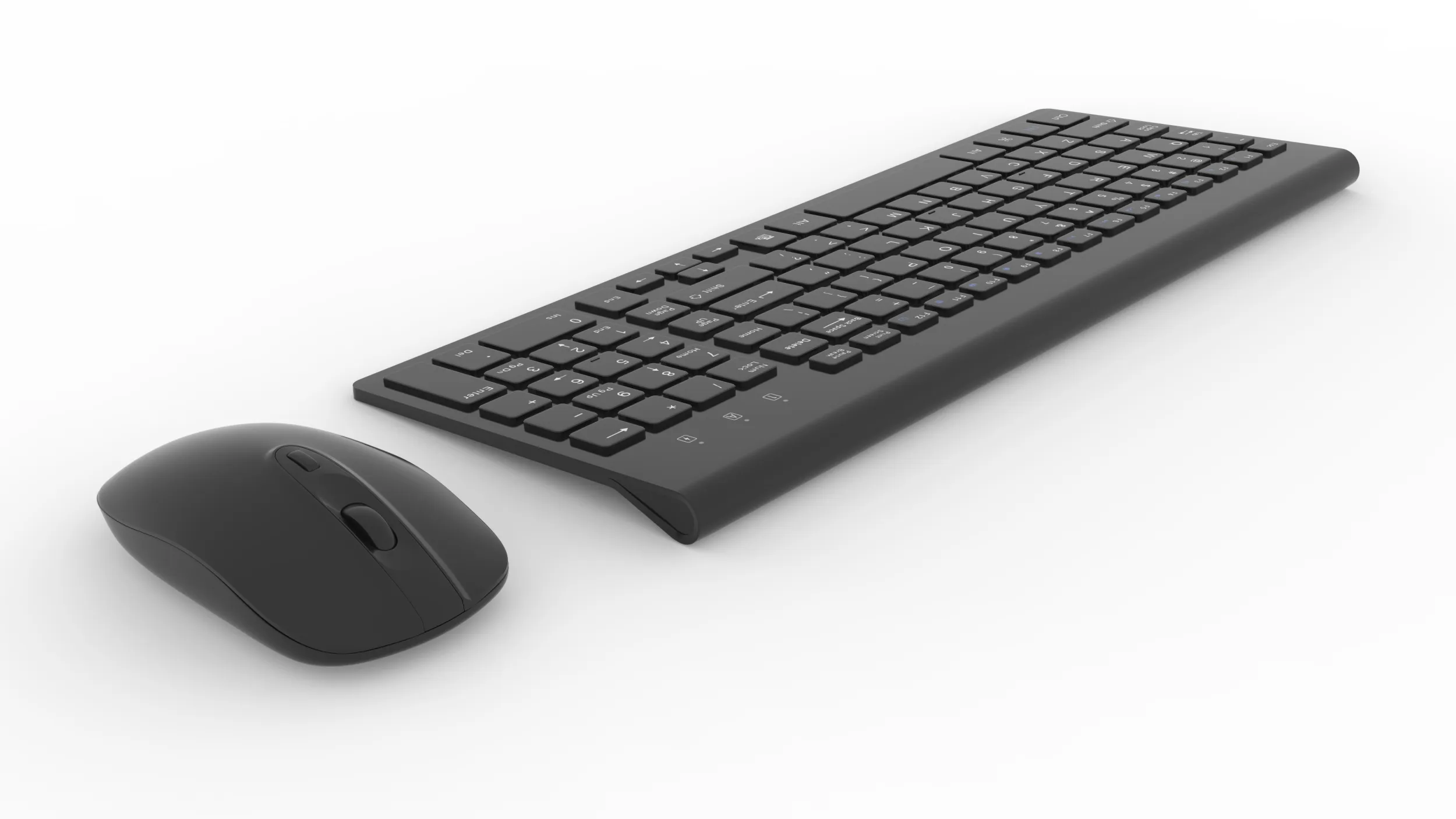 Keyboard and Mouse 3D Model .c4d .max .obj .3ds .fbx .stl .blend 