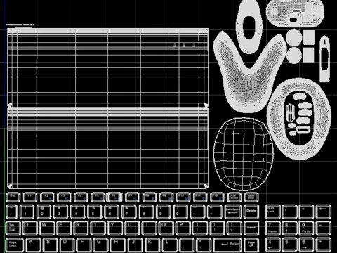 Keyboard and Mouse 3D Model