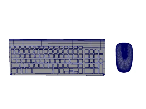 Keyboard and Mouse 3D Model