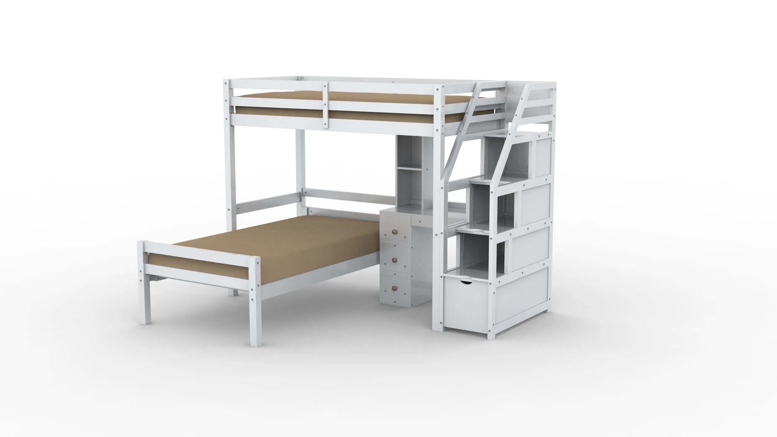 Bunk Bed 3D Model .c4d .max .obj .3ds .fbx .stl .blend