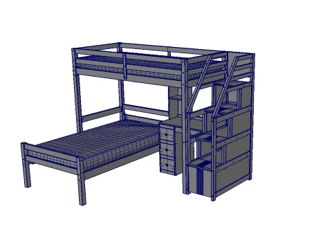 Bunk Bed 3D Model