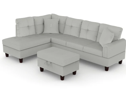 Conjunto de sof&aacute; secional Modelo 3D