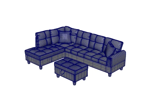 Ensemble de canap&eacute;s sectionnels Modèle 3D