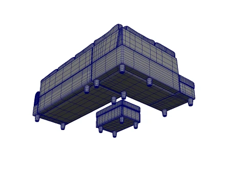 Ensemble de canap&eacute;s sectionnels Modèle 3D