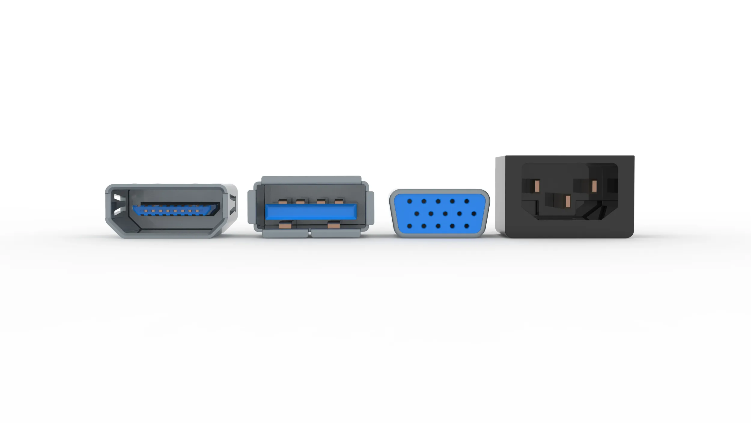 USB PORT 3D Model .c4d .max .obj .3ds .fbx .stl .blend 