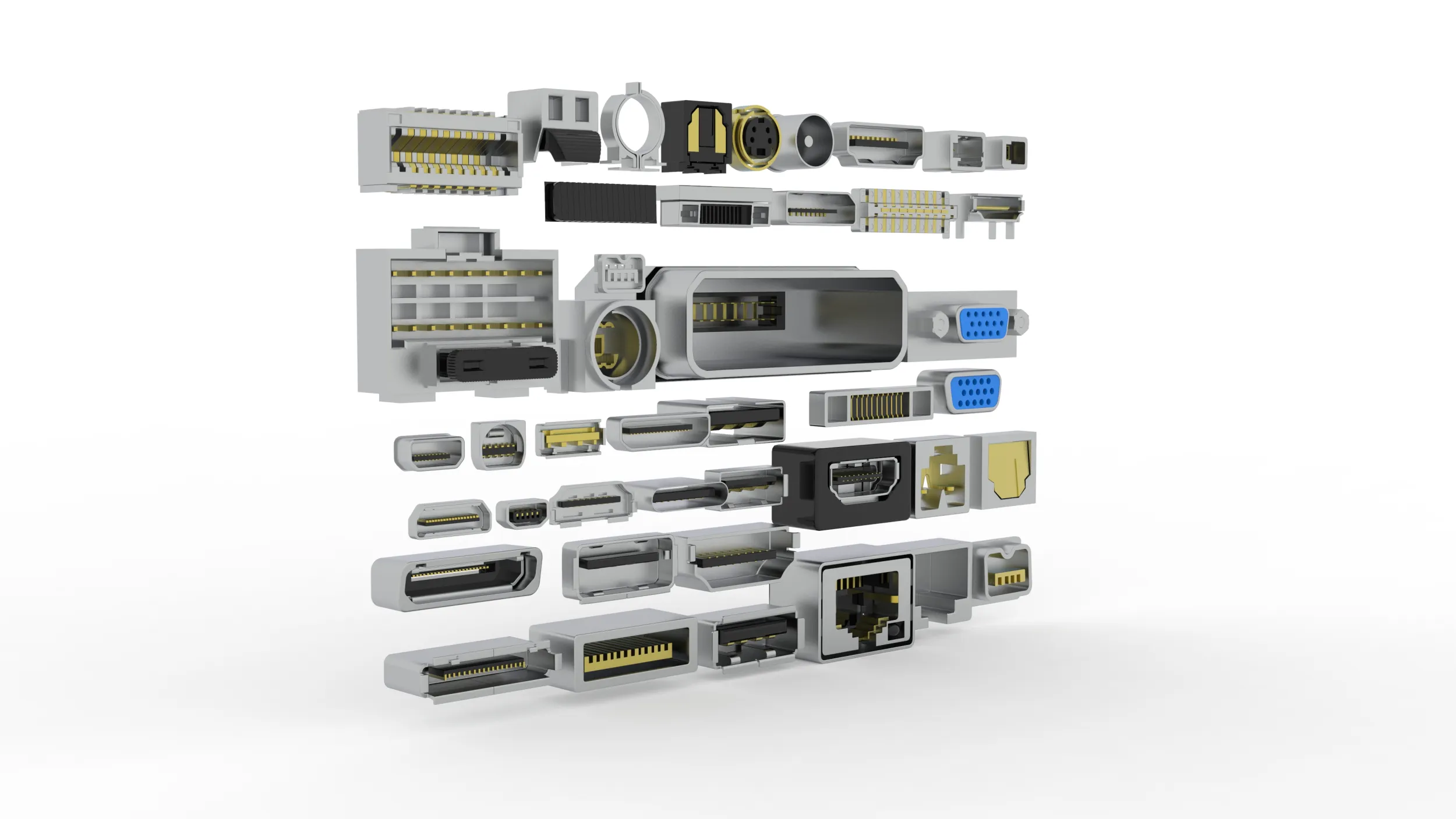 USB PORT library 3D Model .c4d .max .obj .3ds .fbx .stl .blend