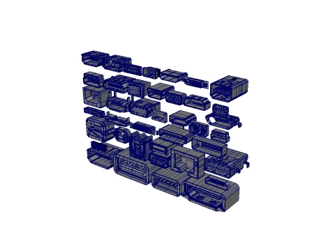 USB PORT library 3D Model