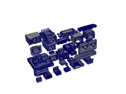 USB PORT library 3D Model