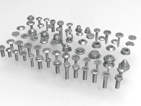 Screw Library 3D Model