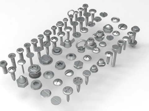 Screw Library 3D Model