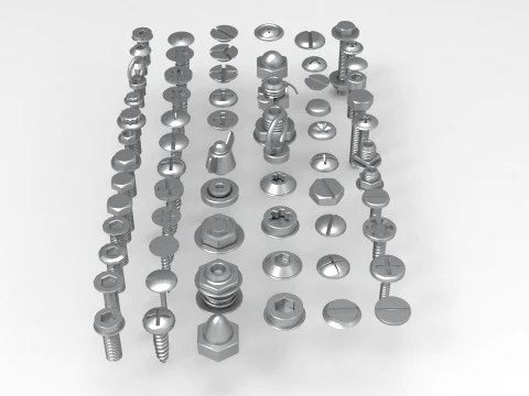 Screw Library 3D Model