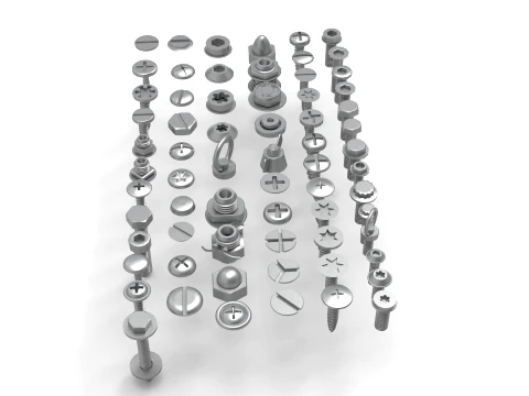 Screw Library 3D Model