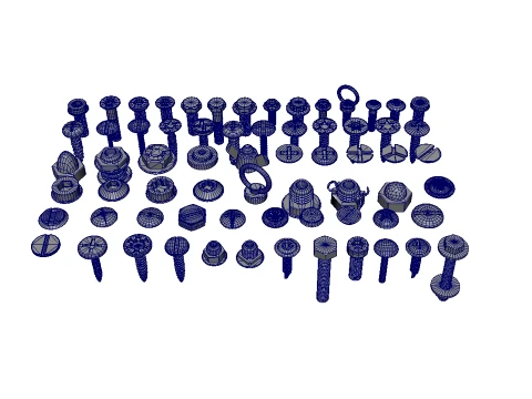 Screw Library 3D Model