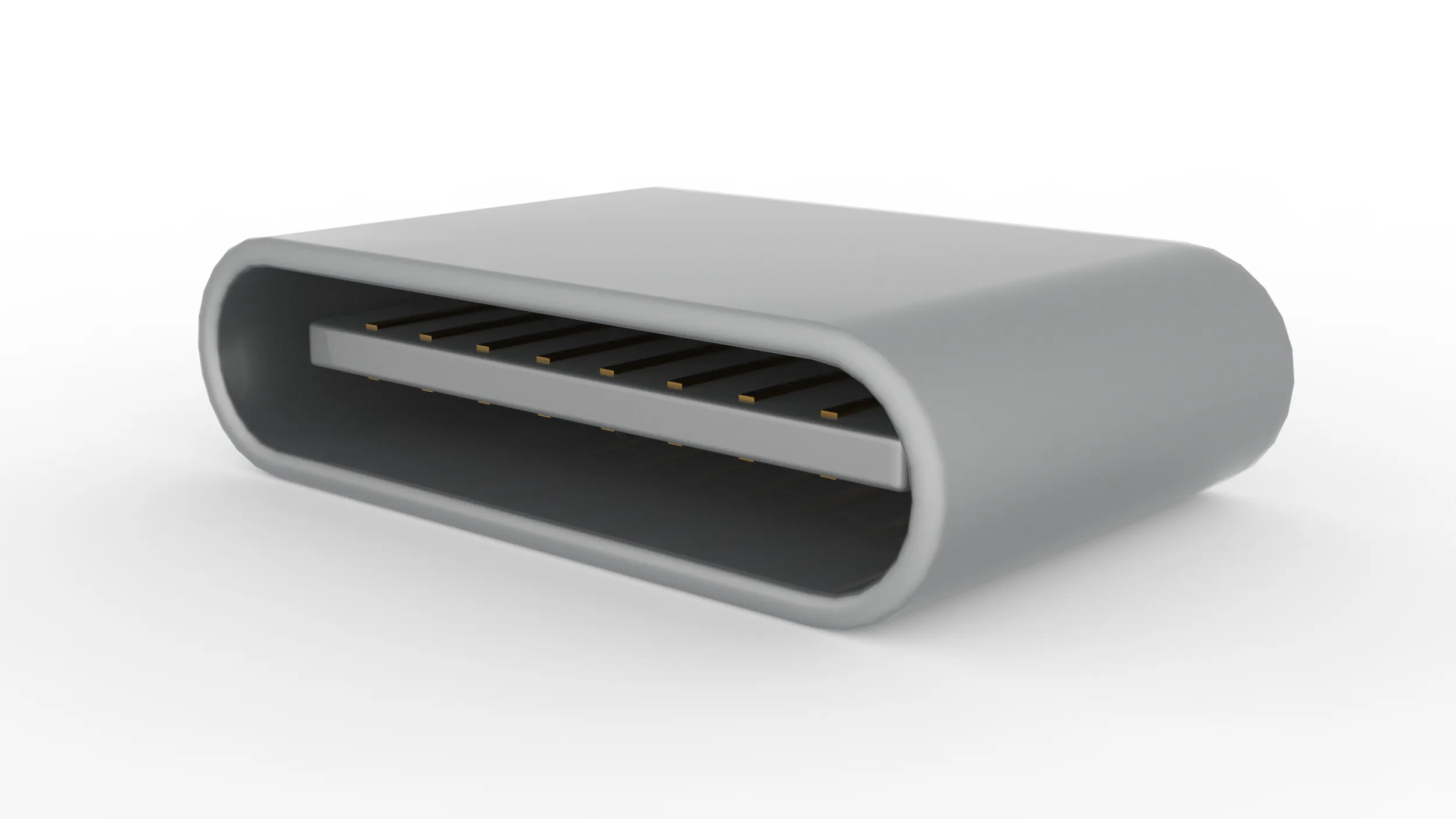 USB Type-C Port 3D 3D Model .c4d .max .obj .3ds .fbx .stl .blend 