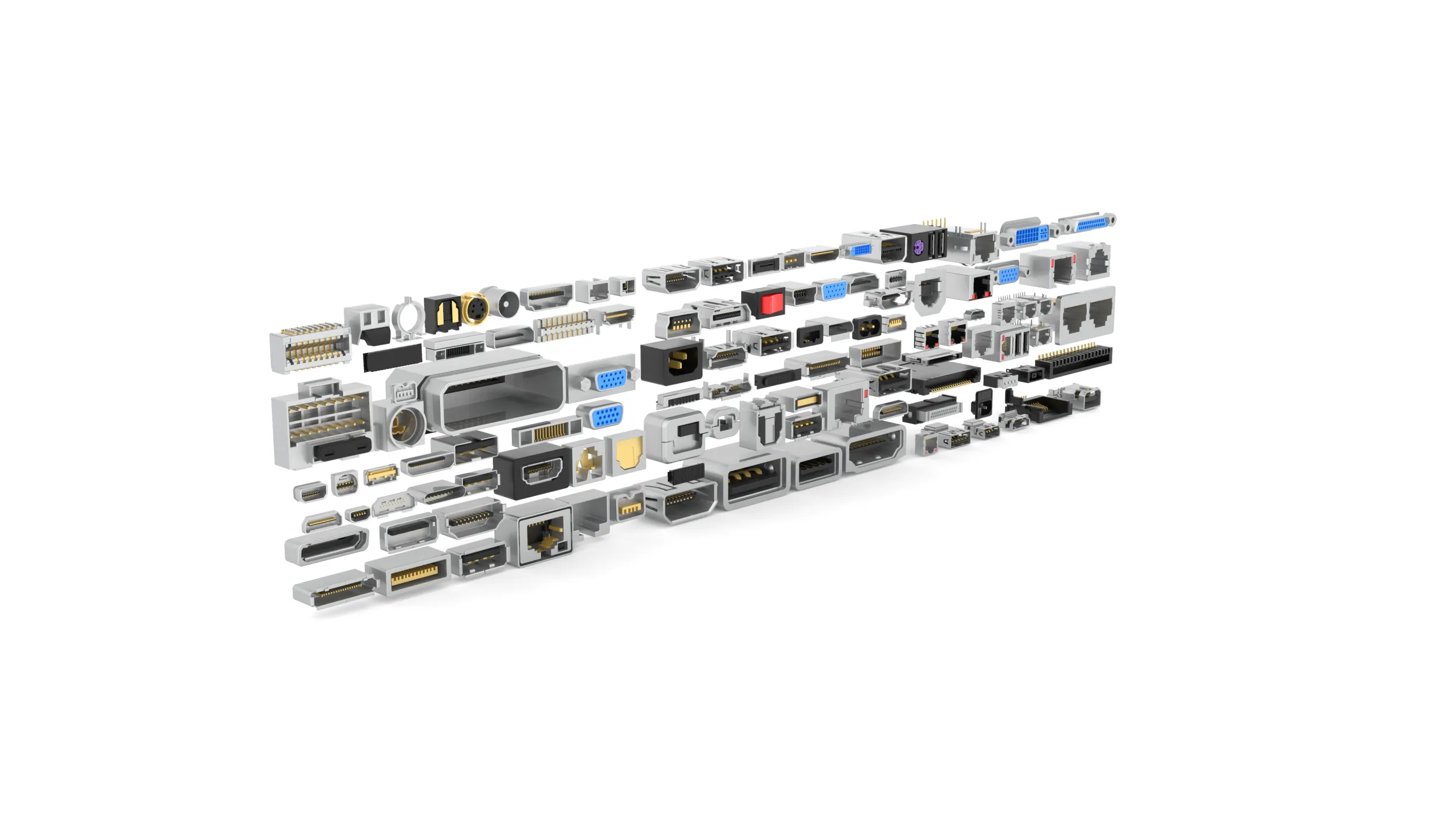 ALL USB Port Library 3D Model .c4d .max .obj .3ds .fbx .stl .blend 
