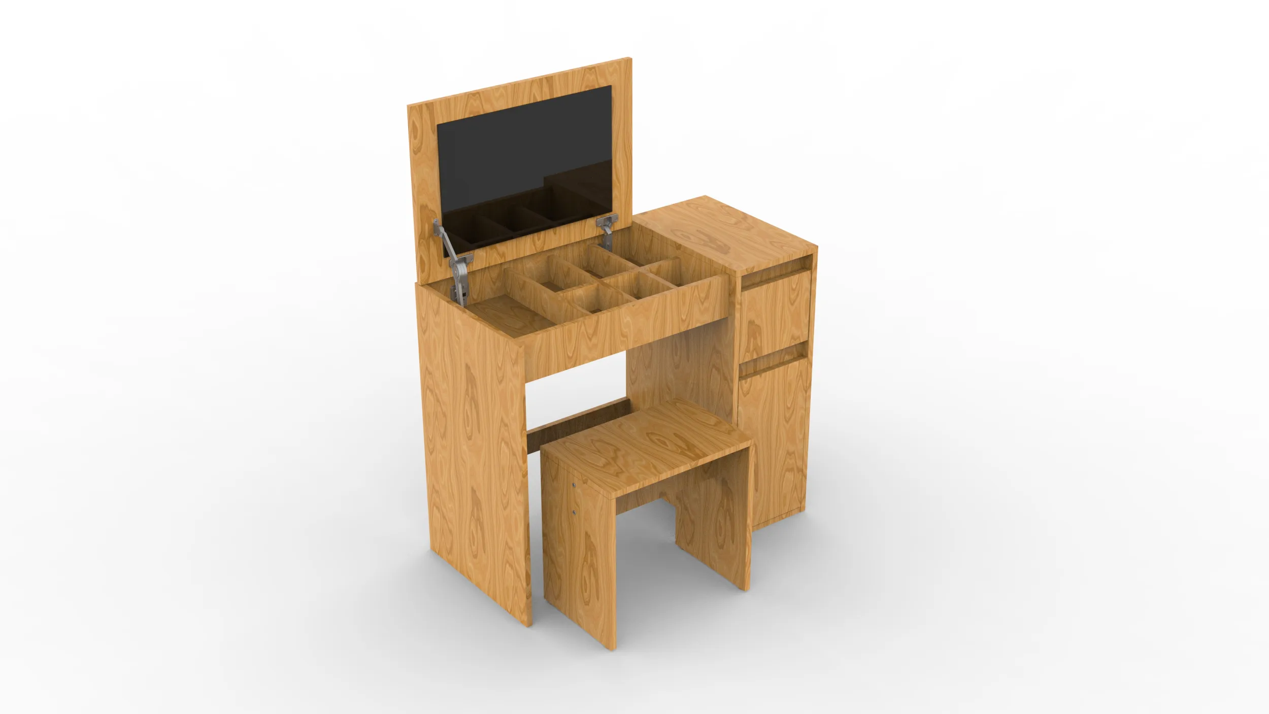 Dressing Table 3D Model .c4d .max .obj .3ds .fbx .stl .blend 