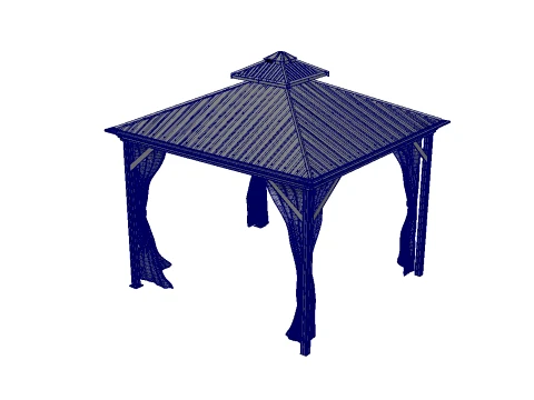Hardtop Gazebo 3D Model