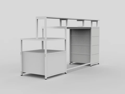 Computer Desk 3D Model