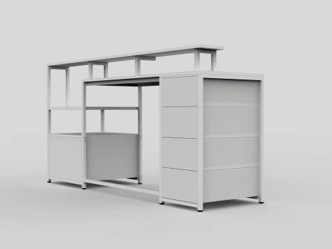 Computer Desk 3D Model