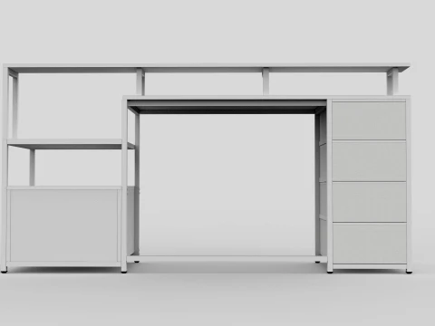 Computer Desk 3D Model