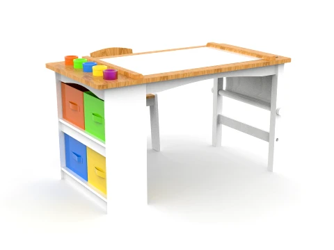 Wooden Kids Art Table 3D Model