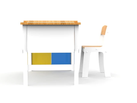 Wooden Kids Art Table 3D Model