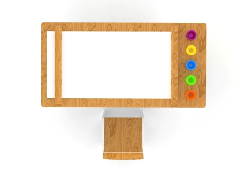Wooden Kids Art Table 3D Model