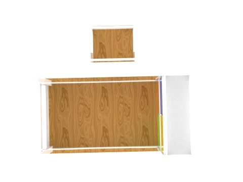 Wooden Kids Art Table 3D Model