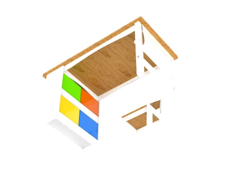 Wooden Kids Art Table 3D Model