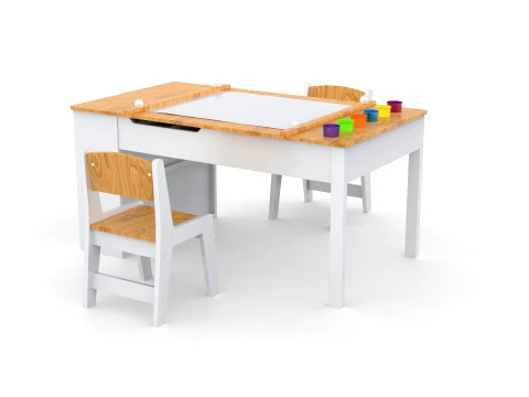 Mesa de arte infantil de madeira Modelo 3D