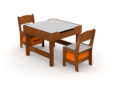 Table et chaises pour enfants Modèle 3D