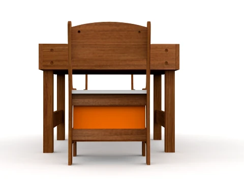 Kids Table and Chairs 3D Model