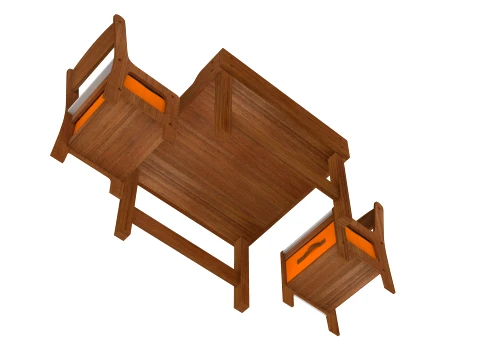 Kids Table and Chairs 3D Model