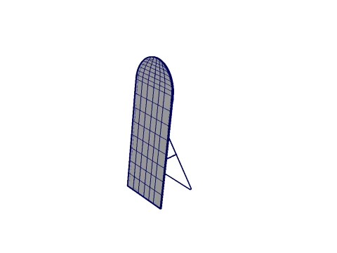 Floor Mirror with Stand 3D Model