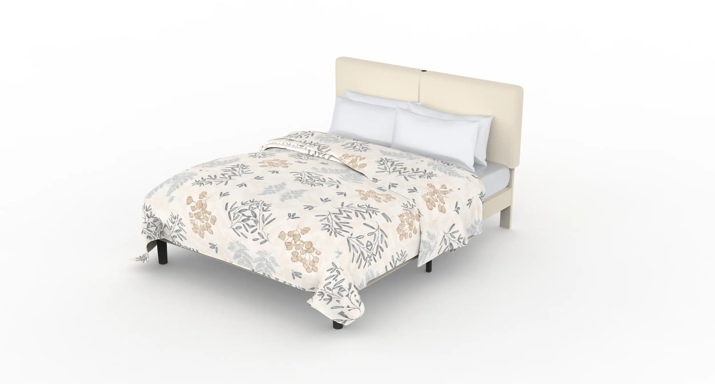 Bed 3D Model .c4d .max .obj .3ds .fbx .stl .blend